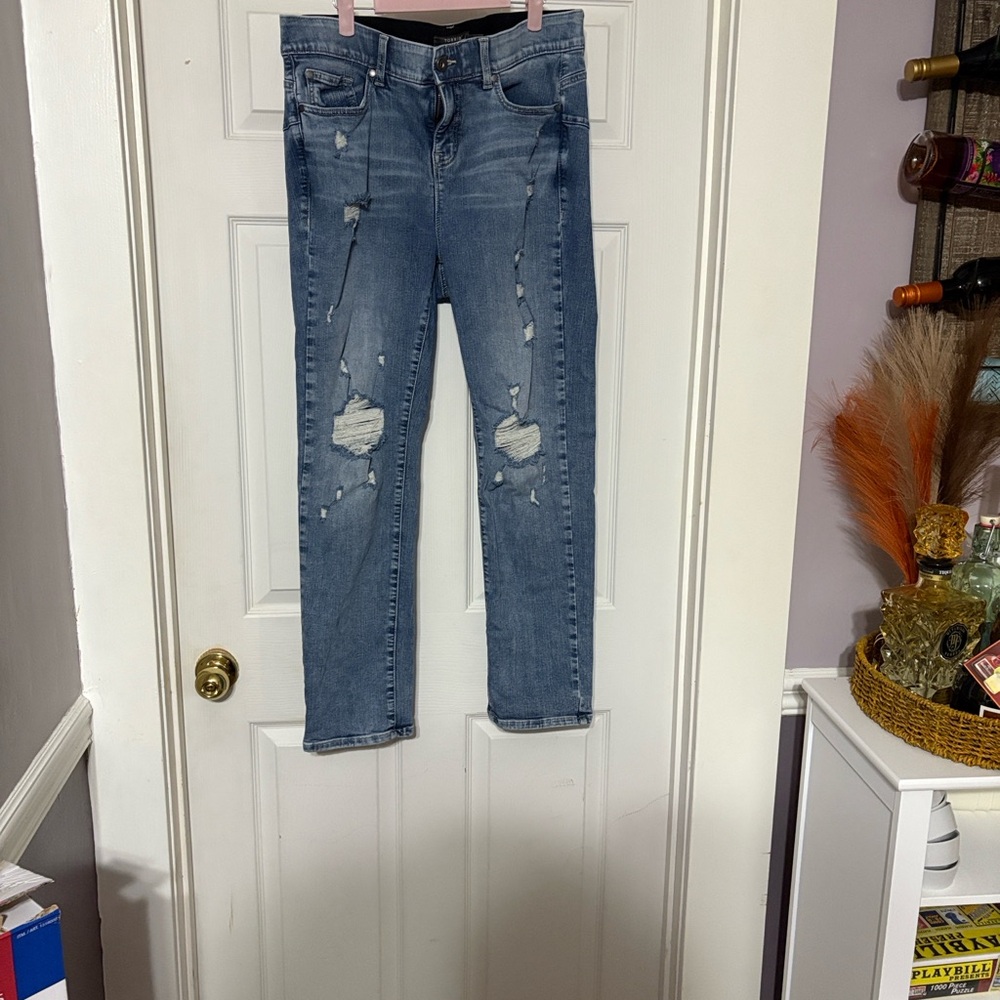 Torrid Light Blue Distressed Skinny Jeans